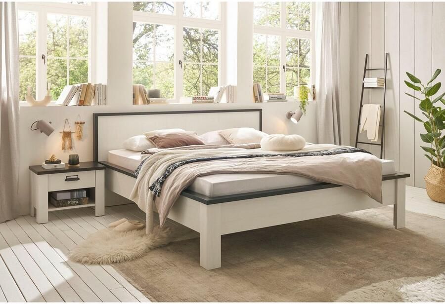Home affaire Ledikant Sherwood Ligoppervlak bed 180 x 200 cm 2 nachtkastjes met elk 1 lade (3-delig) - Foto 6