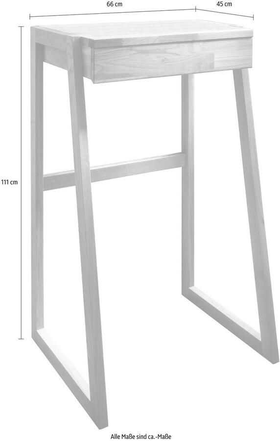 Home affaire Lessenaar Dura van massief wildeikenhout of beuken hoogte 111 cm - Foto 3