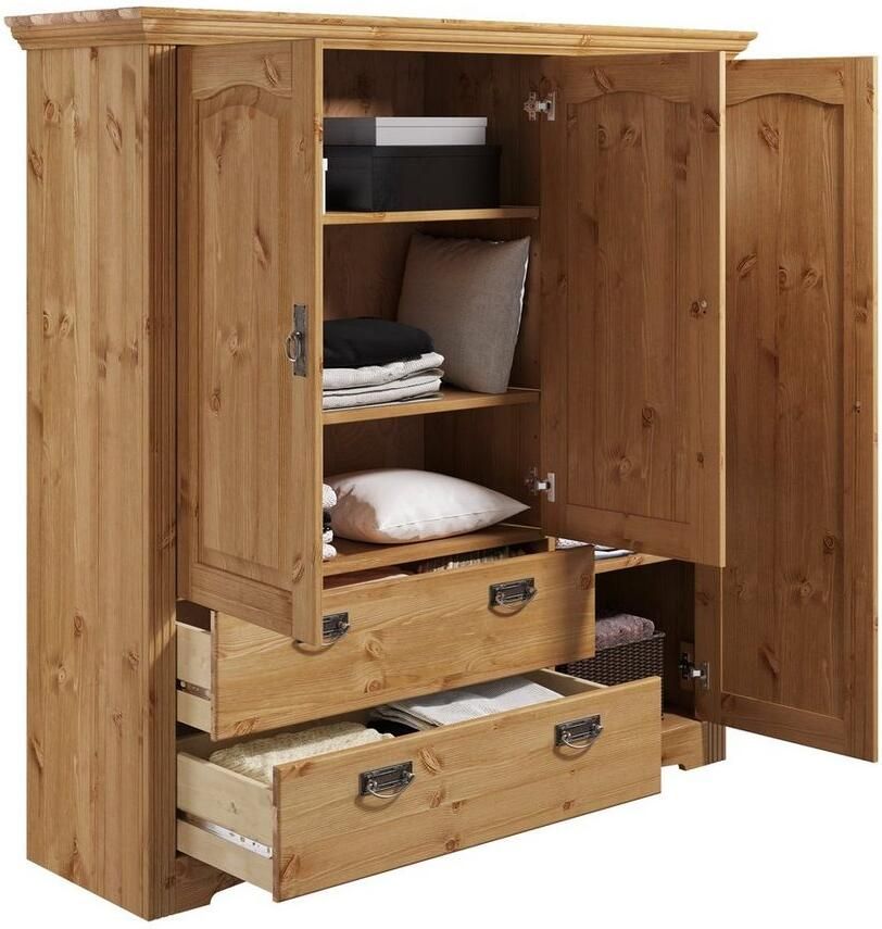 Home affaire Linnenkast Konrad van massief grenen met veel bergruimte