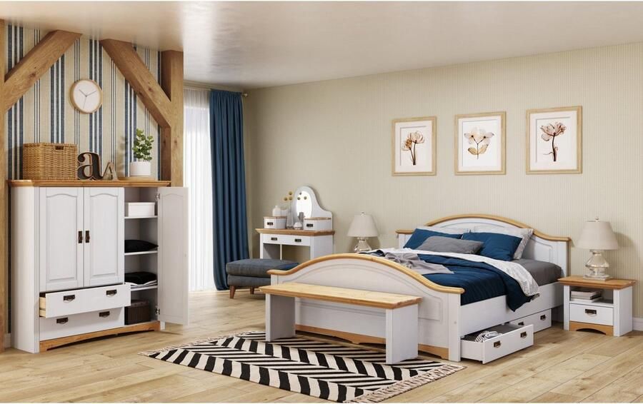 Home affaire Linnenkast Konrad van massief grenen met veel bergruimte - Foto 8