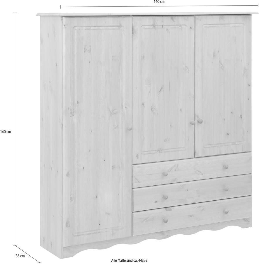 Home affaire Linnenkast Minik van mooi massief grenenhout in verschillende kleurvarianten - Foto 2