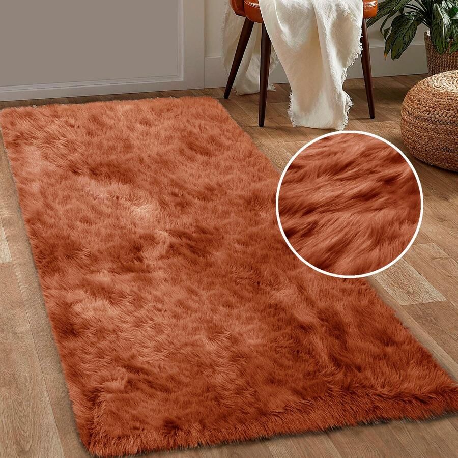 Home affaire Loper Valeria hoogpolig tapijt knuffelig Imitatiebont loper vloerkleden woonkamer slaapkamer eetkamer - Foto 6