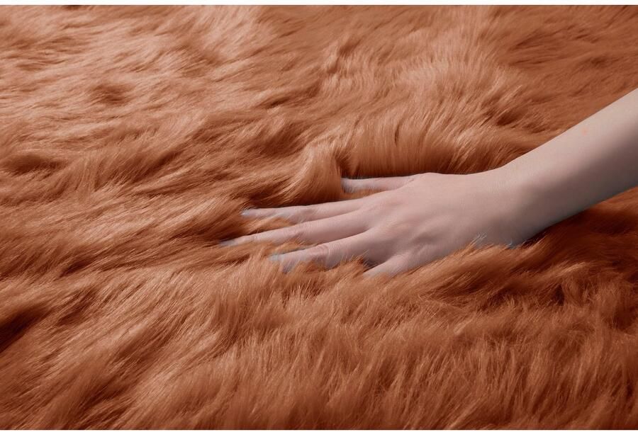 Home affaire Loper Valeria hoogpolig tapijt knuffelig Imitatiebont loper vloerkleden woonkamer slaapkamer eetkamer - Foto 2