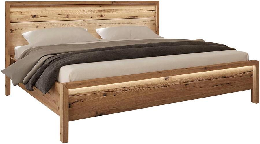 Home affaire Massief houten ledikant Ambroise van wilde eik inclusief ledverlichting - Foto 3