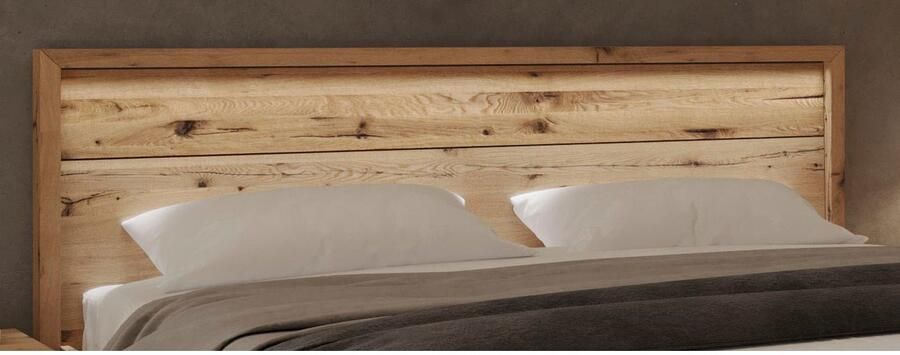 Home affaire Massief houten ledikant Ambroise van wilde eik inclusief ledverlichting - Foto 5