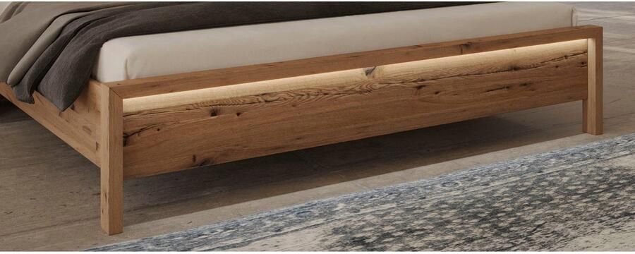 Home affaire Massief houten ledikant Ambroise van wilde eik inclusief ledverlichting - Foto 4