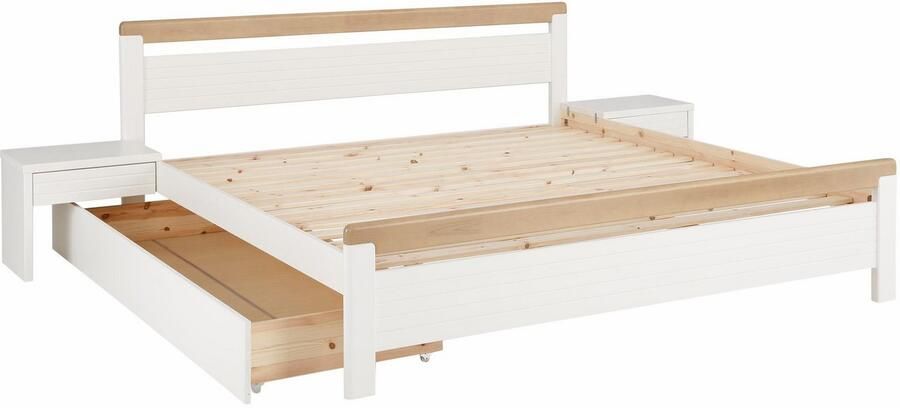 Home affaire Massief houten ledikant "CAPRE" in Scandinavische landhuisstijl in verschillende breedtes verkrijgbaar gecertificeerd massief hout latten look - Foto 8