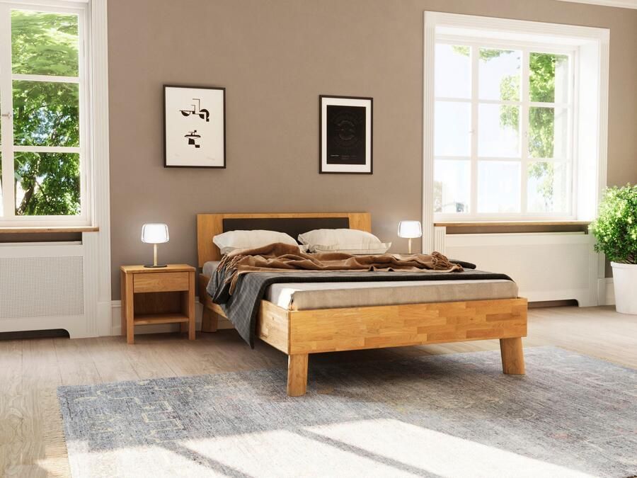 Home affaire Massief houten ledikant Chavot IV inclusief gepolsterde hoofdeinde keuze uit kernbeuken of wilde eik verkrijgbaar - Foto 4