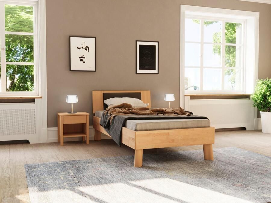 Home affaire Massief houten ledikant Chavot IV inclusief gepolsterde hoofdeinde keuze uit kernbeuken of wilde eik verkrijgbaar - Foto 5