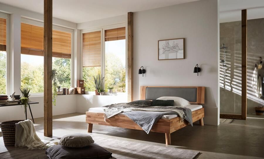 Home affaire Massief houten ledikant Chavot IV inclusief gepolsterde hoofdeinde keuze uit kernbeuken of wilde eik verkrijgbaar - Foto 5