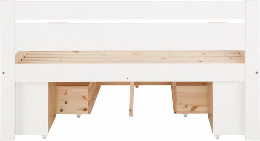 Home affaire Massief houten ledikant "HANNES" met lades en planken uitschuifbare nachtkast stabiel - Foto 10