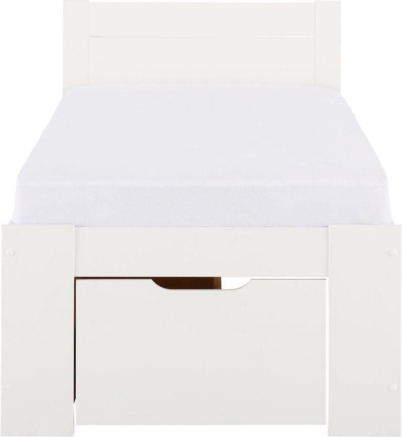 Home affaire Massief houten ledikant "HANNES" met lades en planken uitschuifbare nachtkast stabiel - Foto 2