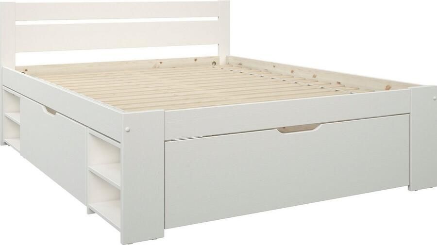 Home affaire Massief houten ledikant "HANNES" met lades en planken uitschuifbare nachtkast stabiel - Foto 10