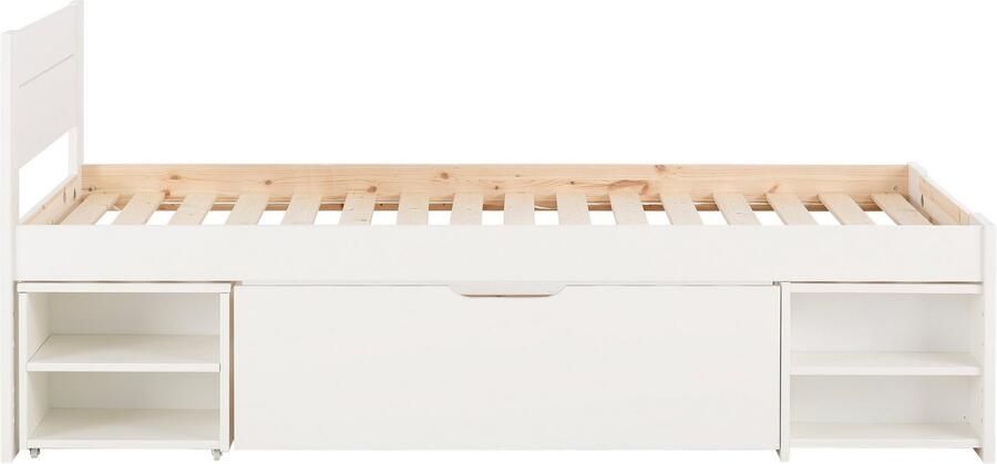 Home affaire Massief houten ledikant "HANNES" met lades en planken uitschuifbare nachtkast stabiel - Foto 7