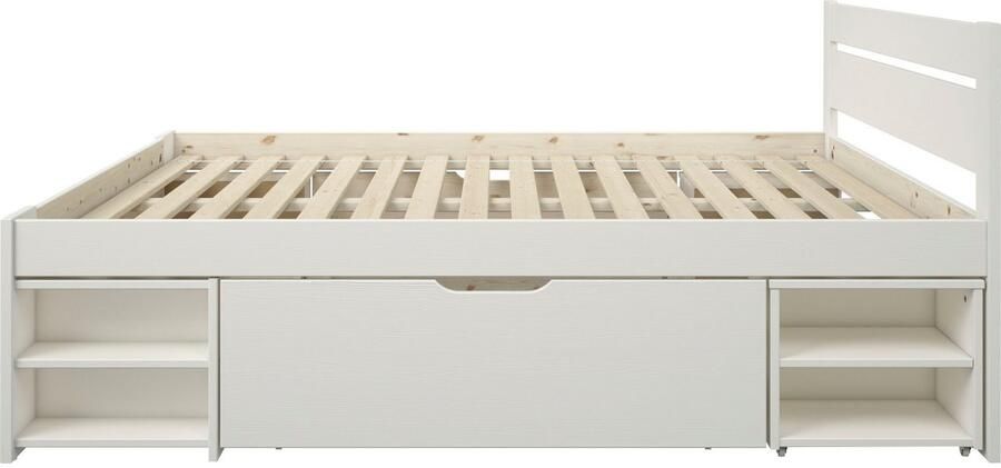 Home affaire Massief houten ledikant "HANNES" met lades en planken uitschuifbare nachtkast stabiel - Foto 12