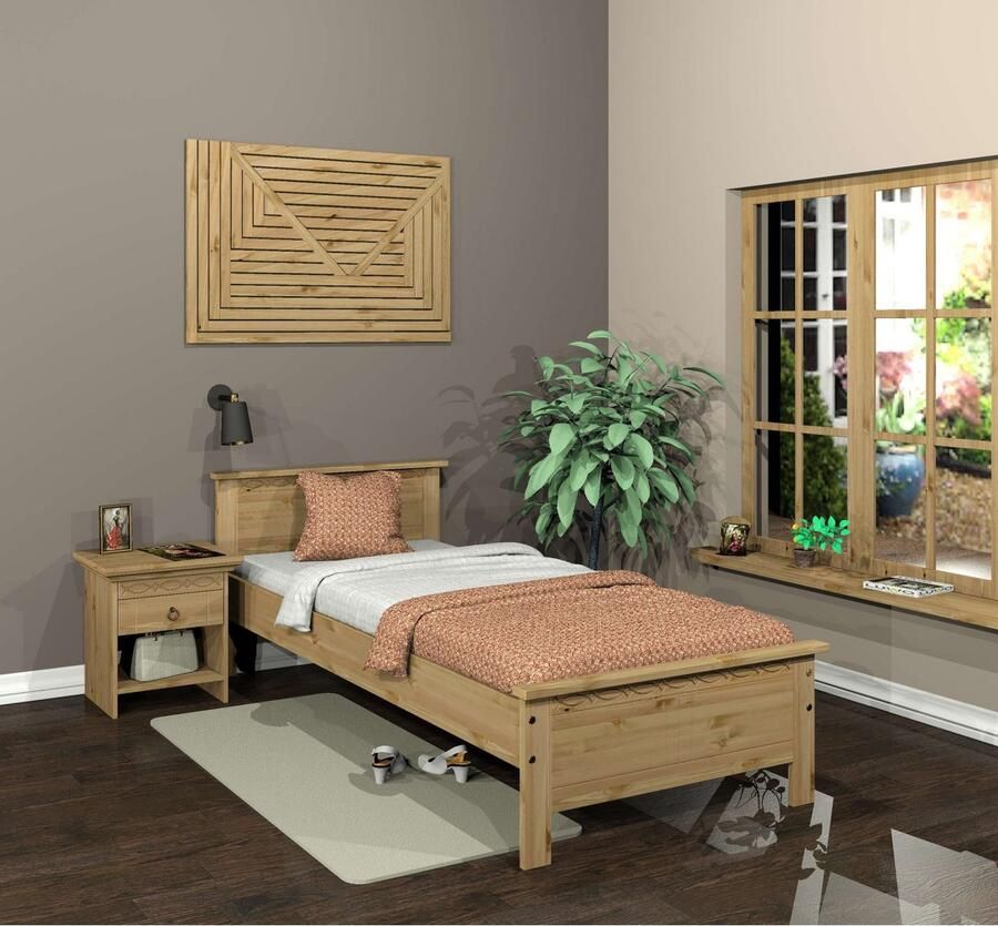 Home affaire Massief houten ledikant Indra TOPSELLER landhuisstijl elegant design gecertificeerd massief hout - Foto 6