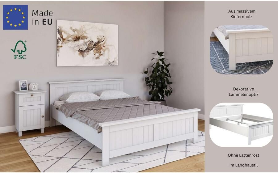 Home affaire Massief houten ledikant Juventus Bed Massiefhouten bed Houten bed Bedframe - Foto 3