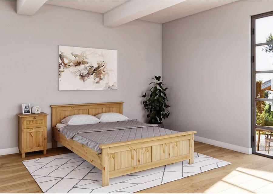 Home affaire Massief houten ledikant Juventus Bed Massiefhouten bed Houten bed Bedframe