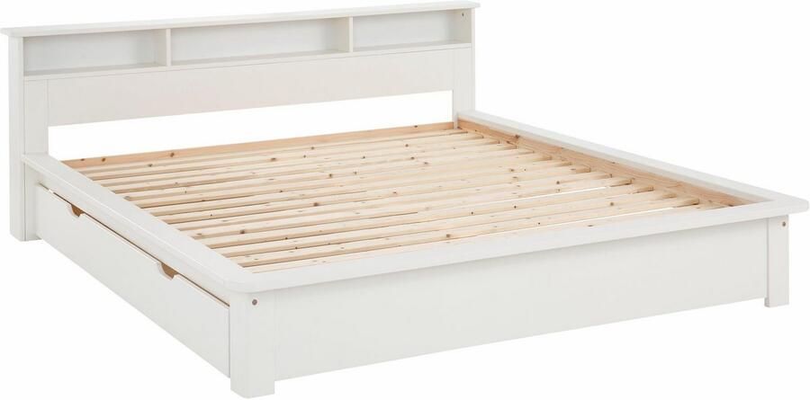 Home affaire Massief houten ledikant "KERO" BESTSELLER! Opbergruimte in het hoofdeinde gecertificeerd massief hout (grenen) optioneel met lade - Foto 6