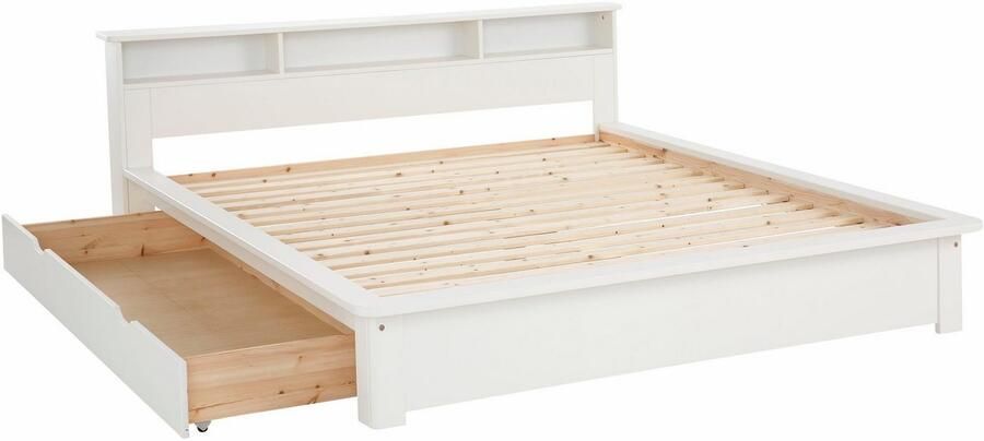 Home affaire Massief houten ledikant "KERO" BESTSELLER! Opbergruimte in het hoofdeinde gecertificeerd massief hout (grenen) optioneel met lade - Foto 7