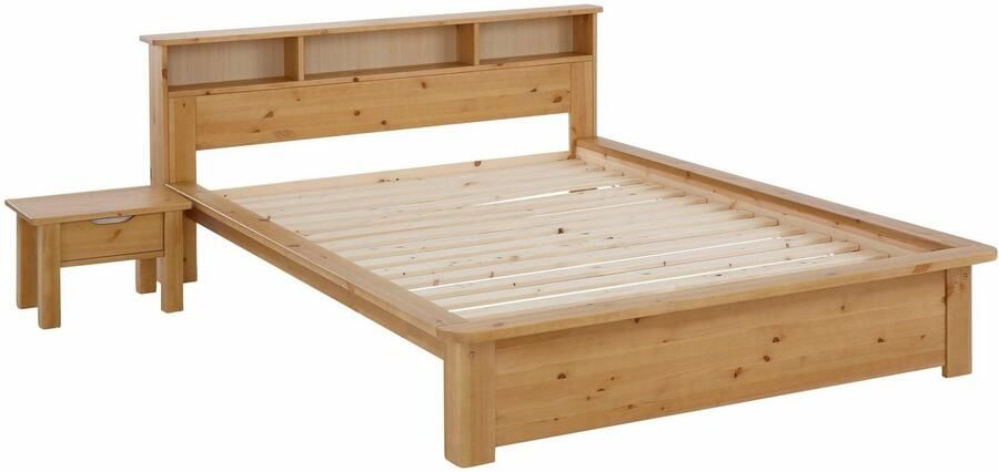 Home affaire Massief houten ledikant "KERO" BESTSELLER! Opbergruimte in het hoofdeinde gecertificeerd massief hout (grenen) optioneel met lade - Foto 9