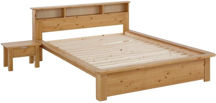 Home affaire Massief houten ledikant "KERO" BESTSELLER! Opbergruimte in het hoofdeinde gecertificeerd massief hout (grenen) optioneel met lade - Foto 7