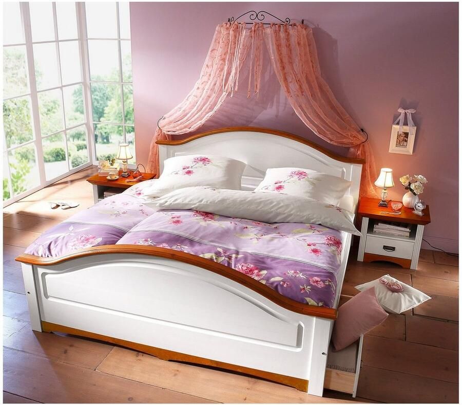 Home affaire Massief houten ledikant Konrad hoge belasting! FSC gecertificeerd massief hout van massief dennenhout fsc -gecertificeerd inclusief lattenbodem - Foto 2