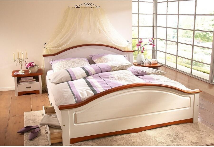 Home affaire Massief houten ledikant Konrad hoge belasting! FSC gecertificeerd massief hout van massief dennenhout fsc -gecertificeerd inclusief lattenbodem - Foto 6