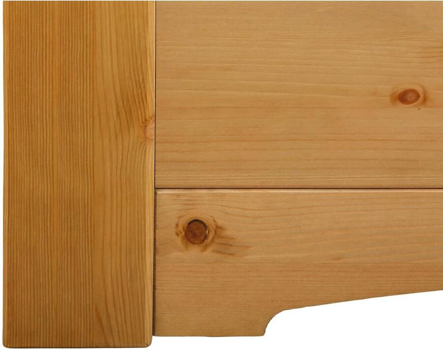 Home affaire Massief houten ledikant Konrad opbergbank messing handgrepen rustieke landelijke stijl - Foto 2