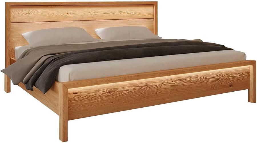 Home affaire Massief houten ledikant Léopoldine van kernbeuken met ruwhout-applicaties - Foto 4