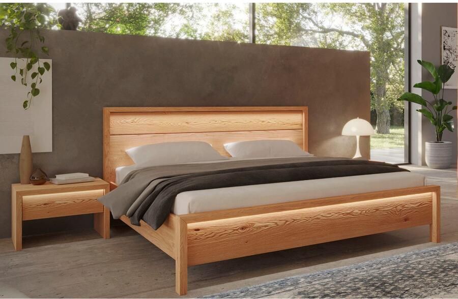 Home affaire Massief houten ledikant Léopoldine van kernbeuken met ruwhout-applicaties - Foto 3