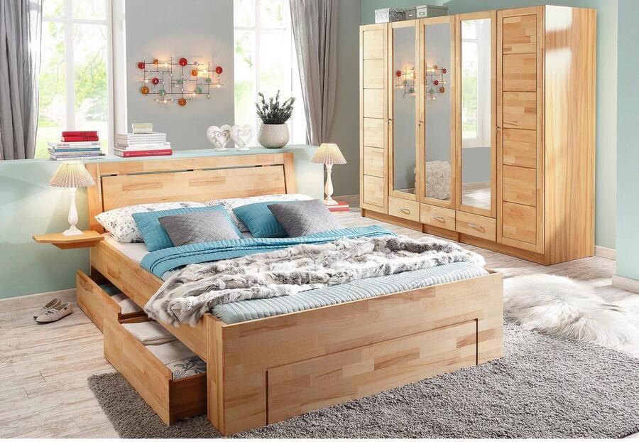 Home affaire Massief houten ledikant SABRINA Bed met bergruimte met hoge stabiliteit inclusief laden - Foto 3