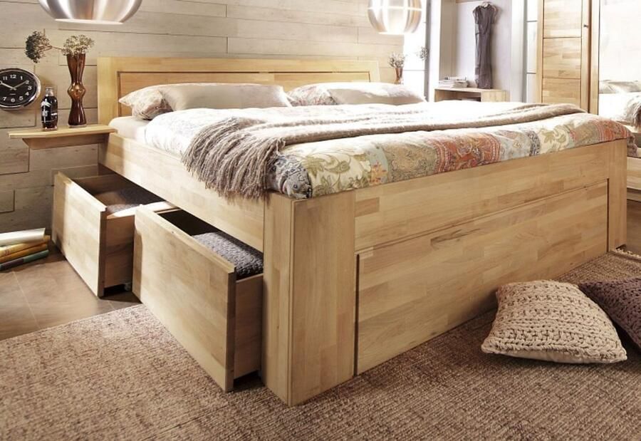 Home affaire Massief houten ledikant SABRINA Bed met bergruimte met hoge stabiliteit inclusief laden - Foto 5