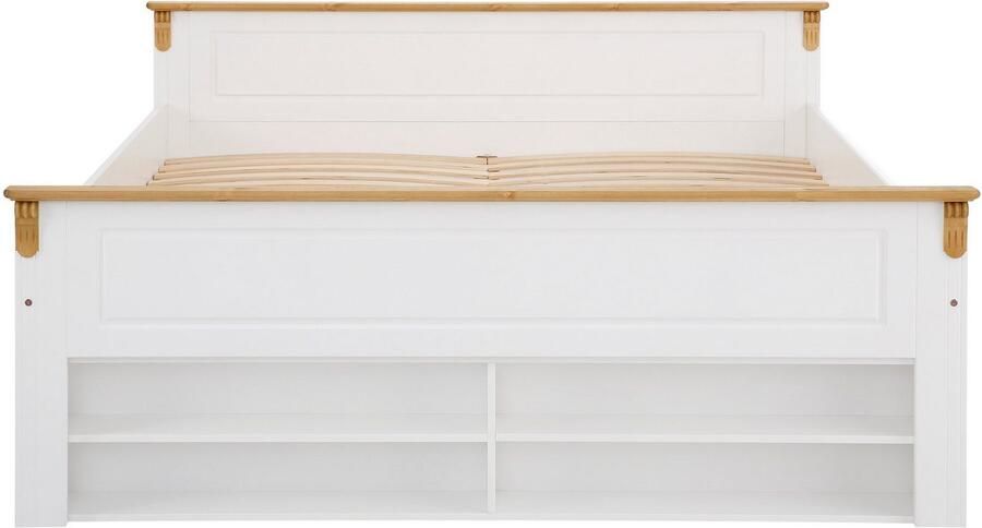 Home affaire Massief houten ledikant Tessin opbergbank landelijke stijl lades optioneel rustiek - Foto 5