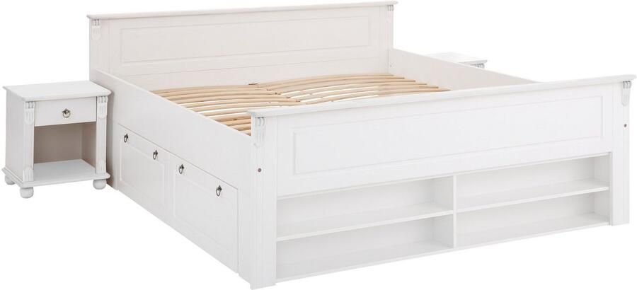 Home affaire Massief houten ledikant Tessin opbergbank landelijke stijl lades optioneel rustiek - Foto 9