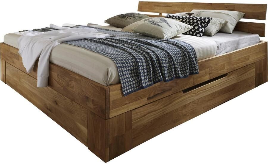 Home affaire Massief houten ledikant Tommy FSC-gecertificeerd massief hout van wildeiken in verschillende breedten balkenbed futonbed - Foto 3