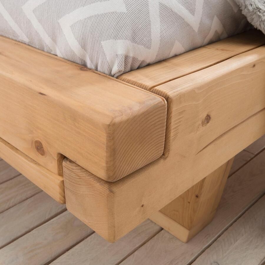 Home affaire Massief houten ledikant Ultima balkenbed tweepersoonsbed voeten met kuipvorm Massief hout Scandinavisch design Robuust stabiel FSC gecertificeerd - Foto 2