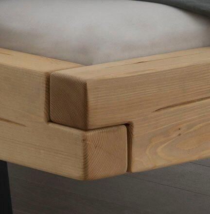 Home affaire Massief houten ledikant Ultima balkenbed tweepersoonsbed voeten van metalen kuip FSC -gecertificeerde wilde eik of spar veel breedtes om uit te kiezen - Foto 4