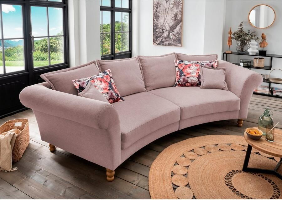Home affaire Megabank Tassilo gebogen vormentaal comfortabel Mega Sofa breedte 350cm - Foto 2