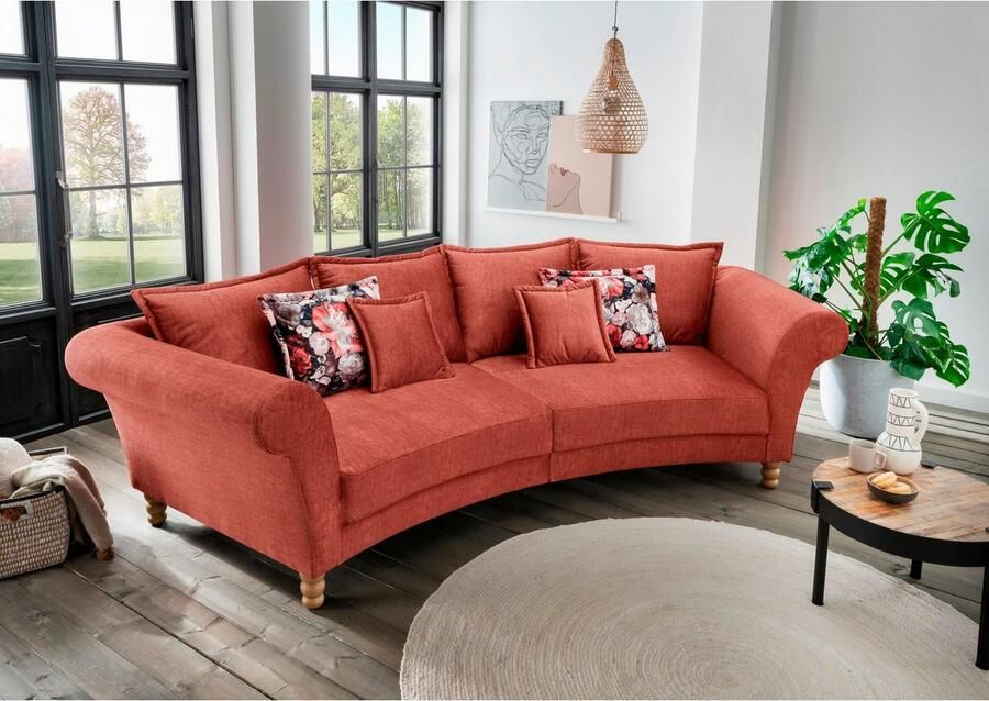 Home affaire Megabank Tassilo gebogen vormentaal comfortabel Mega Sofa breedte 350cm - Foto 2