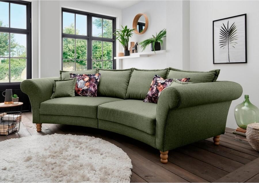 Home affaire Megabank Tassilo gebogen vormentaal comfortabel Mega Sofa breedte 350cm - Foto 2