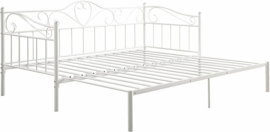 Home affaire Metalen ledikant Sina met gebogen hoofd- en voetendeel uittrekbaar tot 180x200 cm - Foto 6