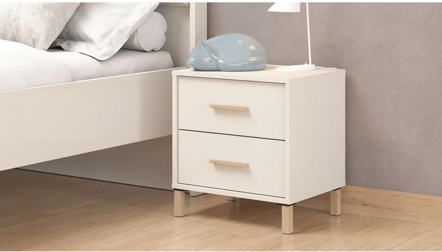 Home affaire Nachtkastje Belfort nachtkastje nachttafel Made in Europe met 2 of 3 lades fsc -gecertificeerd trendy kleur cashmere - Foto 2