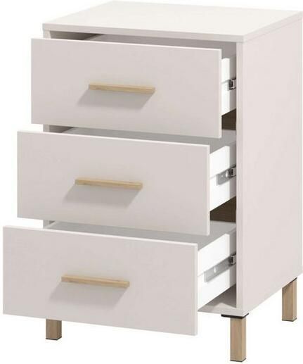 Home affaire Nachtkastje Belfort nachtkastje nachttafel Made in Europe met 2 of 3 lades fsc -gecertificeerd trendy kleur cashmere - Foto 3