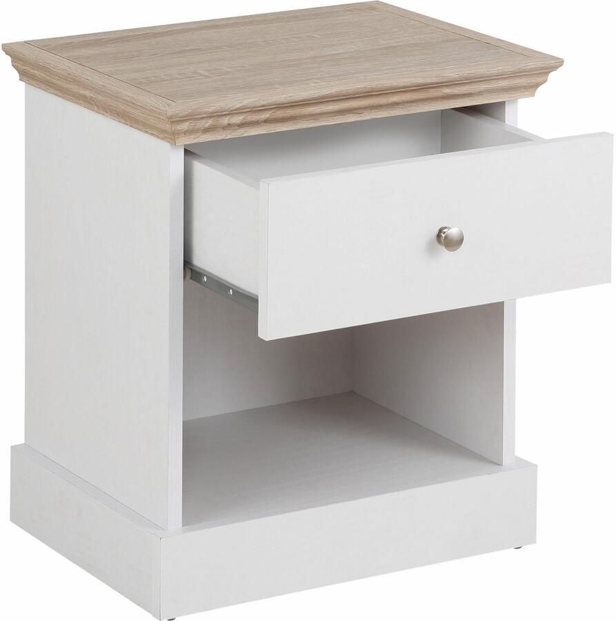 Home affaire Nachtkastje Binz met een mooie metalen knopgreep breedte 45 cm