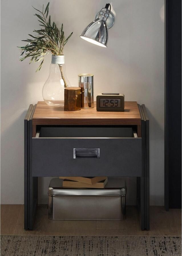 Home affaire Nachtkastje Breedte 55 cm in trendy industriële look