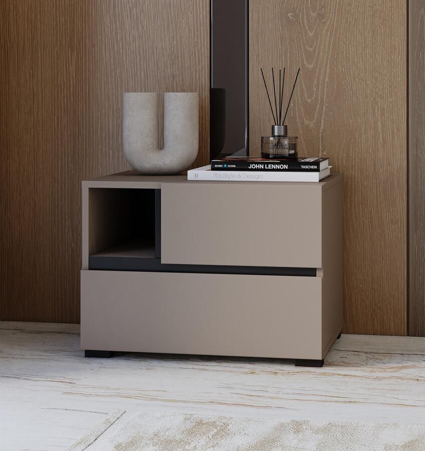 Home affaire Nachtkastje Cross moderne greeploze nachtkastje - Foto 9