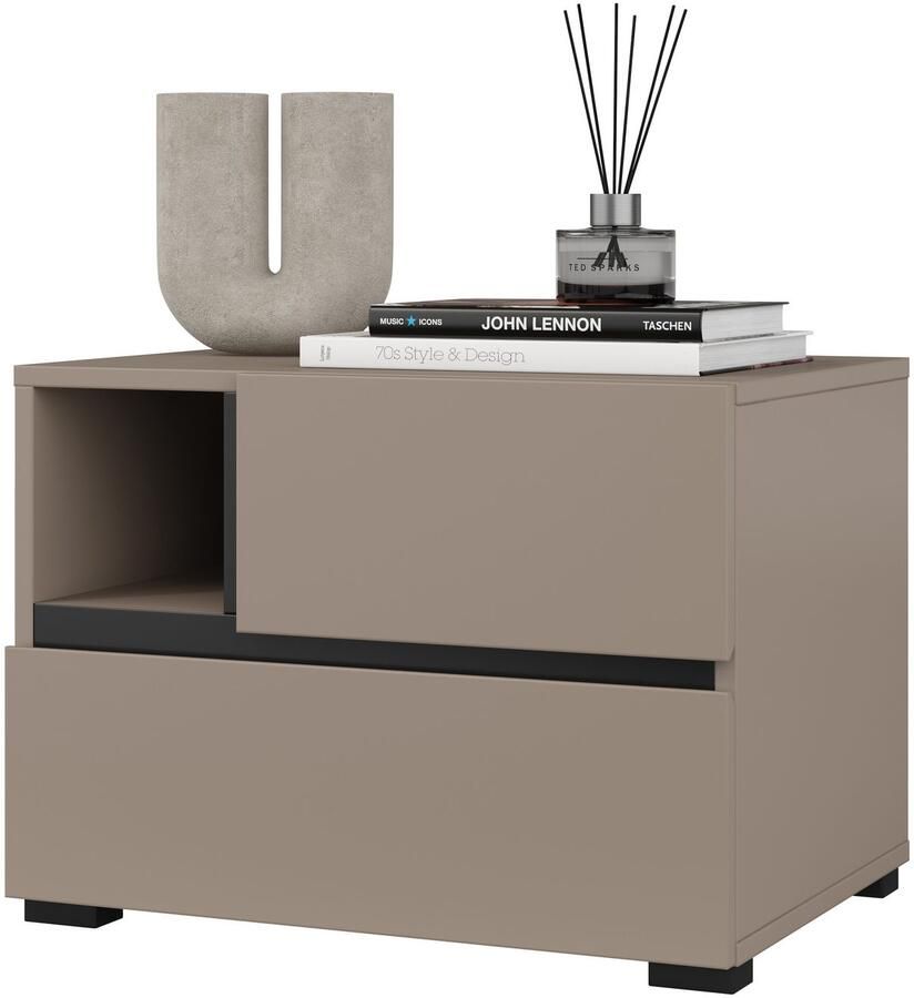 Home affaire Nachtkastje Cross moderne greeploze nachtkastje - Foto 3