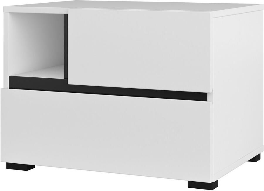 Home affaire Nachtkastje Cross moderne greeploze nachtkastje - Foto 4