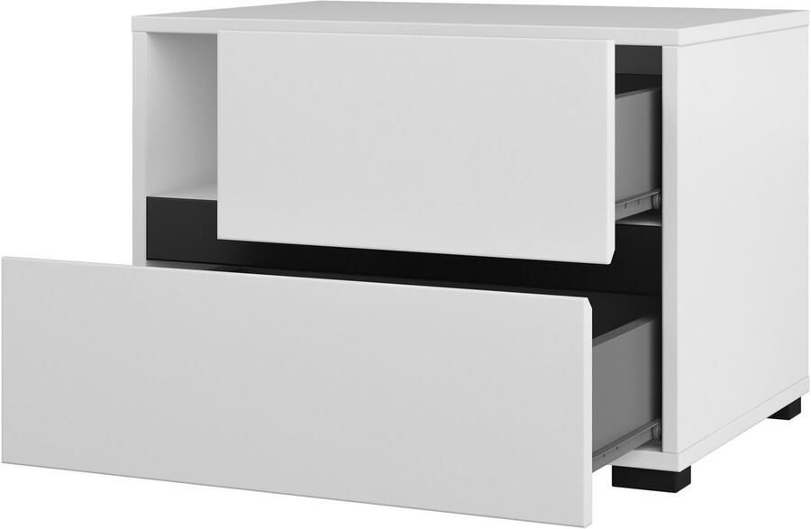 Home affaire Nachtkastje Cross moderne greeploze nachtkastje - Foto 6